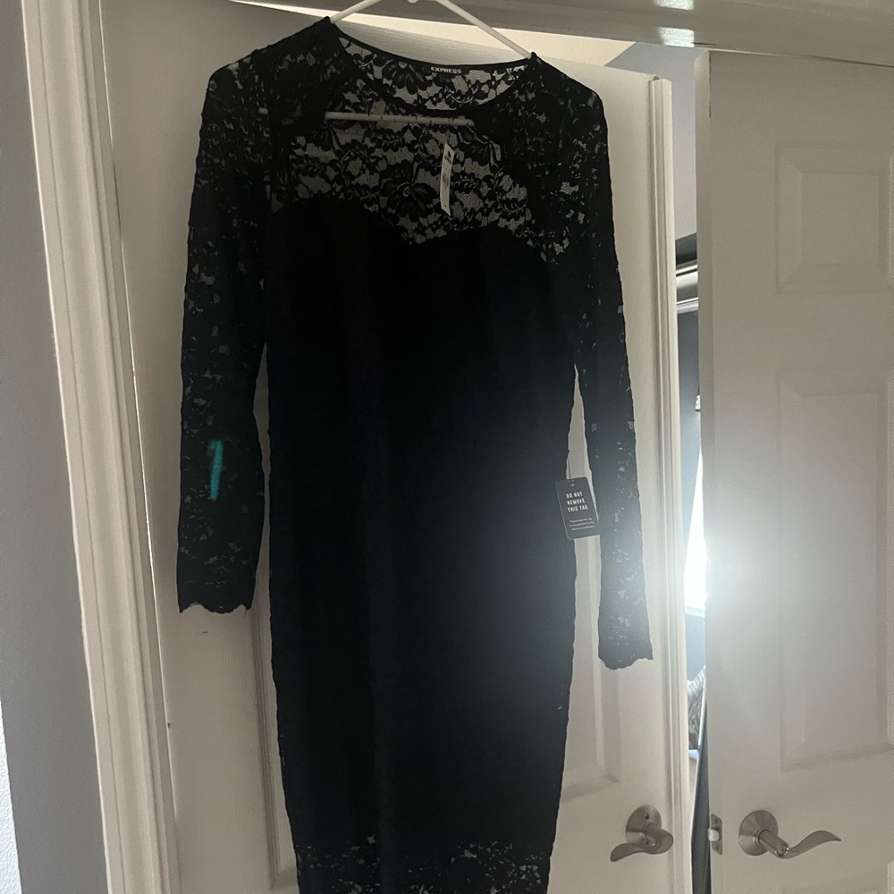 Black lace dress